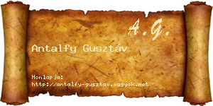 Antalfy Gusztáv névjegykártya