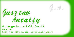 gusztav antalfy business card