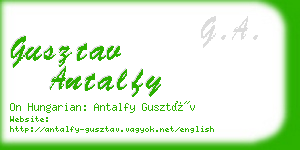 gusztav antalfy business card